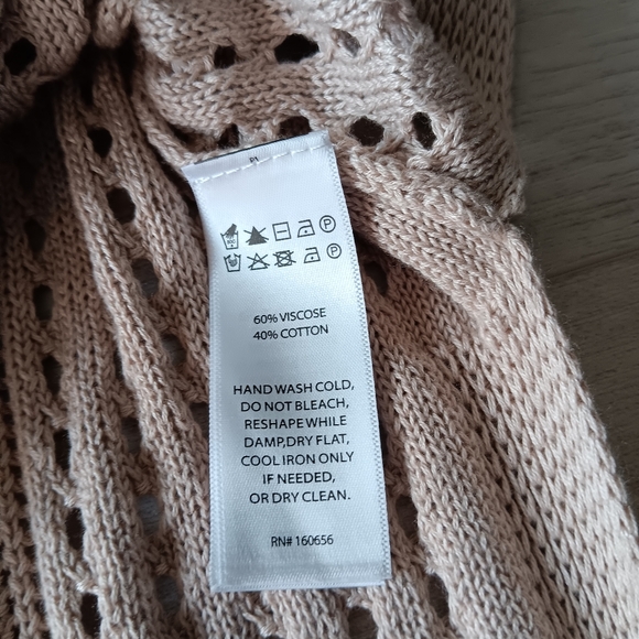 NEW Tahari Crochet Maxi Dress Scoopneck Sleeveless Swim Coverup Beige Tan Large - Picture 5 of 12